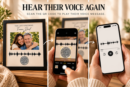 Hear Their Voice Again Personalized Soundwave Memorial Art