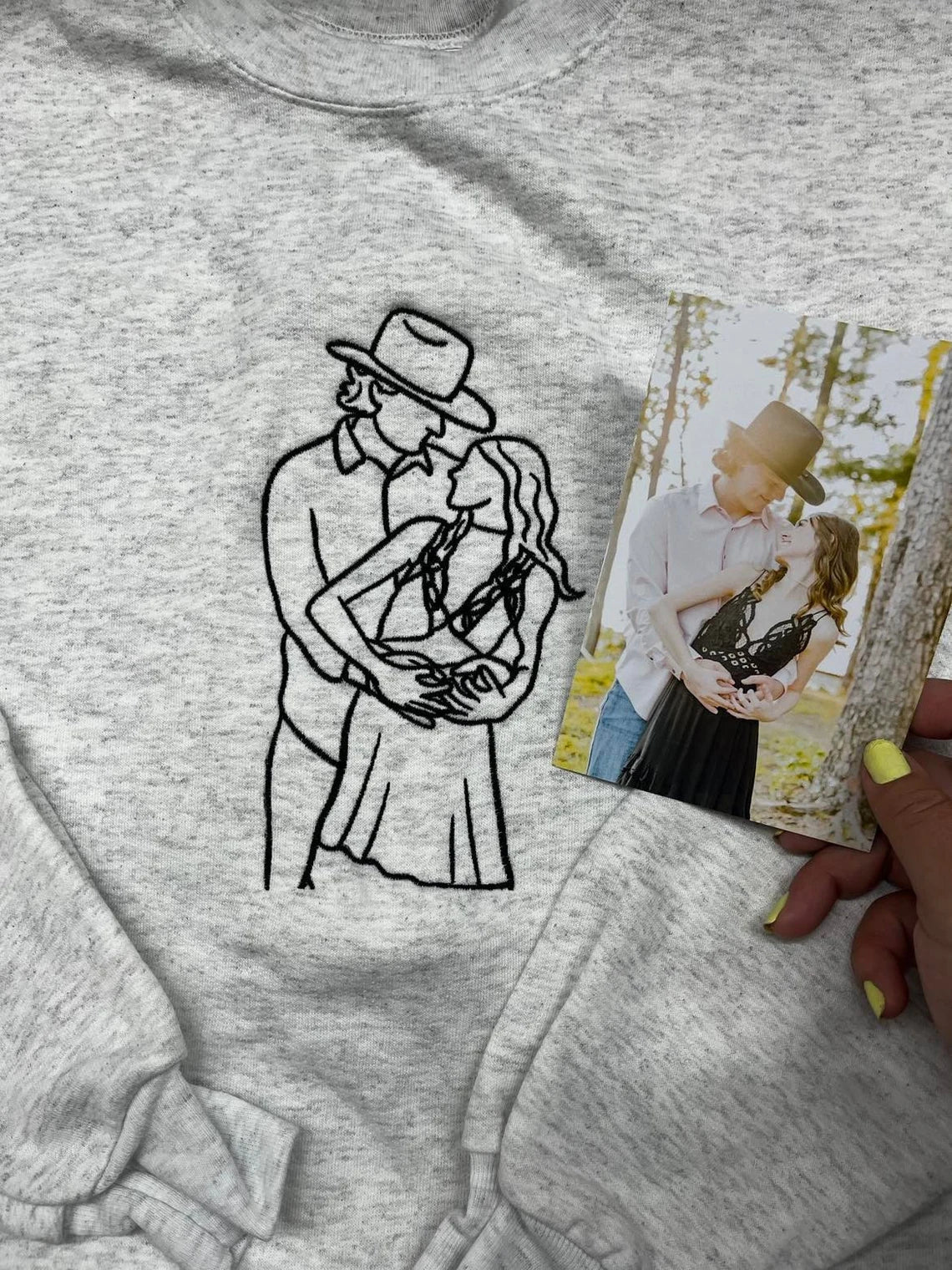 Custom Embroidered Photo Sweatshirt