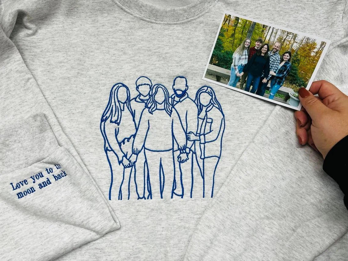 Custom Embroidered Photo Sweatshirt