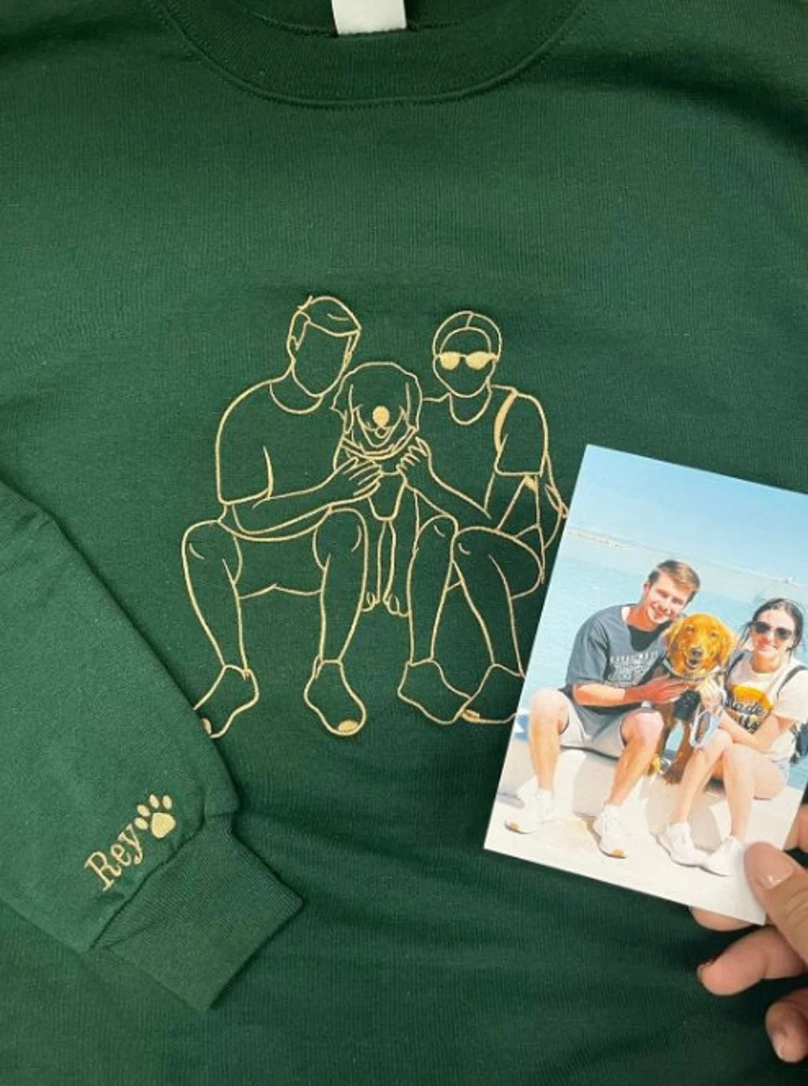 Custom Embroidered Photo Sweatshirt